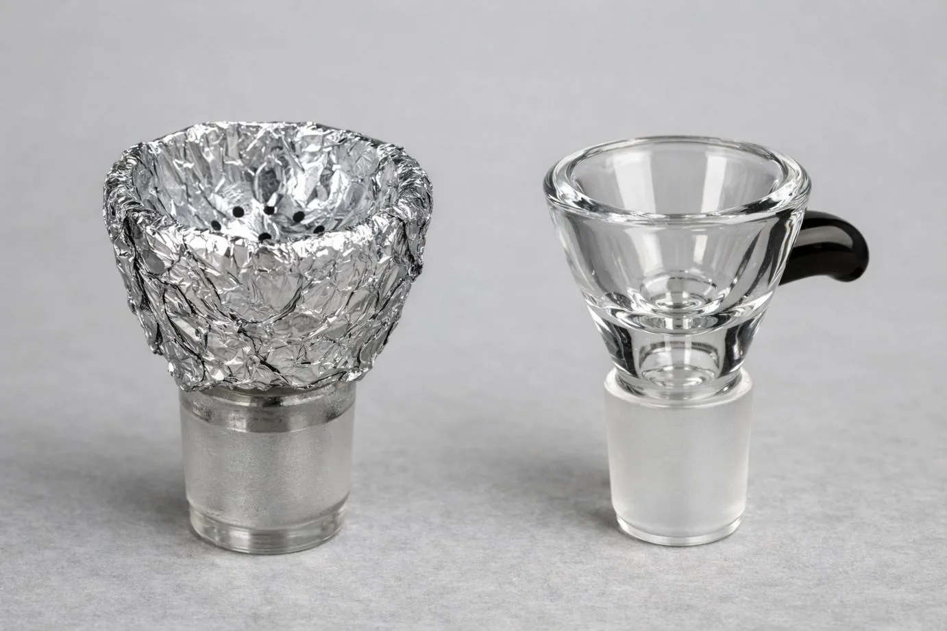 aluminum foil bong bowl versus proper glass bowl comparison