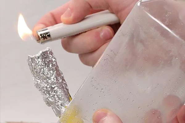 aluminum foil improvised bowl temporary workaround concept