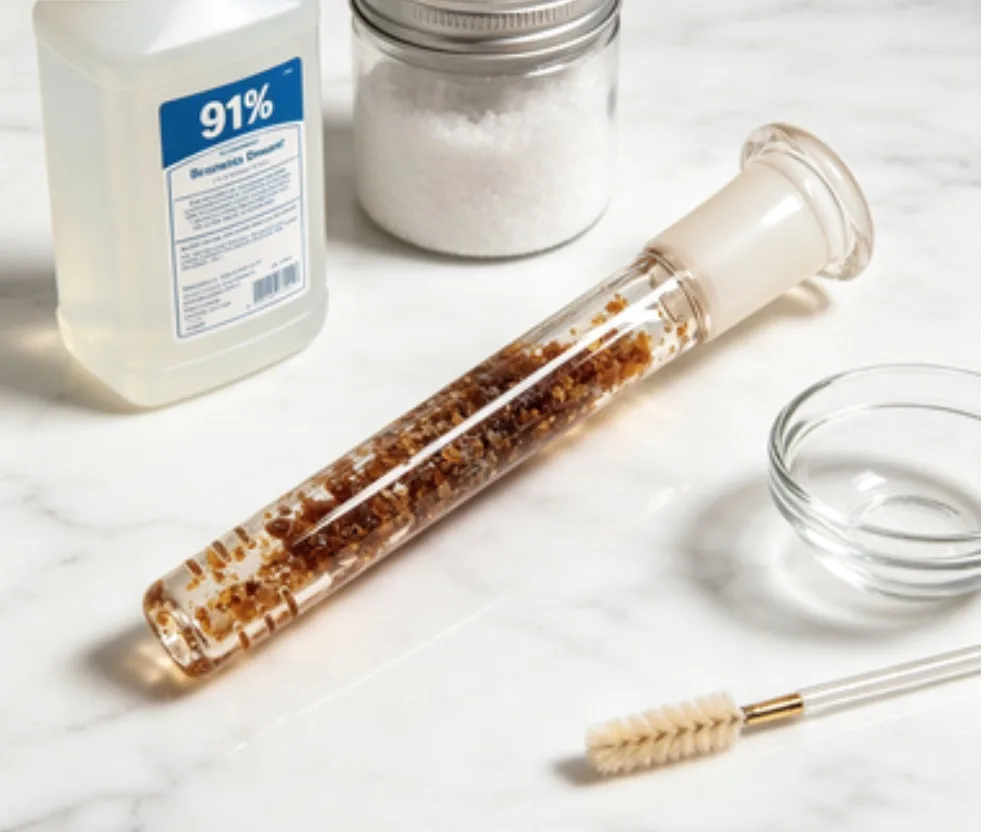 How to Clean a Glass Downstem