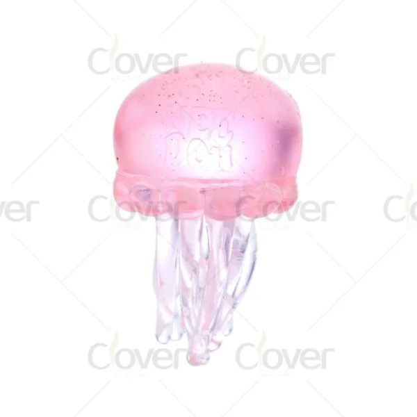 Glitter Jellyfish Squishy Stress Toy | Bulk Wholesale Novelty Fidget Squishies for Smoke Shop Counter Display