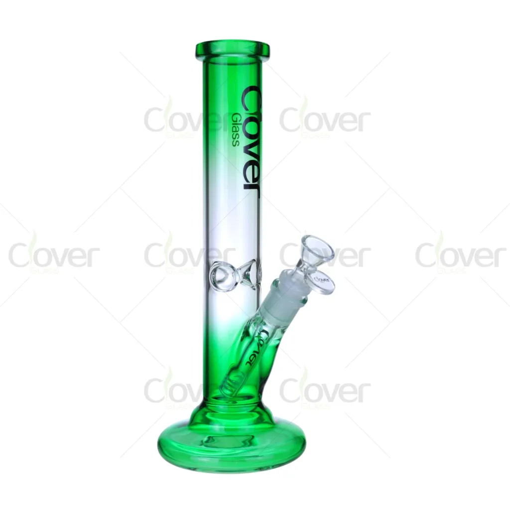 13 Inch 5mm Gradient Straight Tube Painted Bong With Ice Catcher | Clover Glass Wholesale Water Pipe