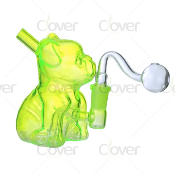 Novelty French Bulldog Oil Burning Pipe 120mm 4.7inch | Clover Glass