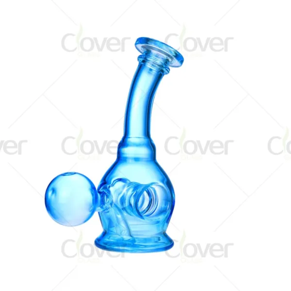 Curved Neck Colored Oil Burner 122mm 4.80inch | Clover Glass