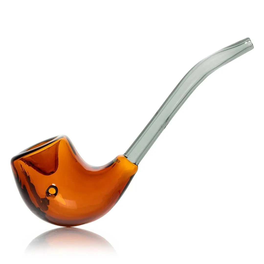 Wholesale amber glass sherlock pipe