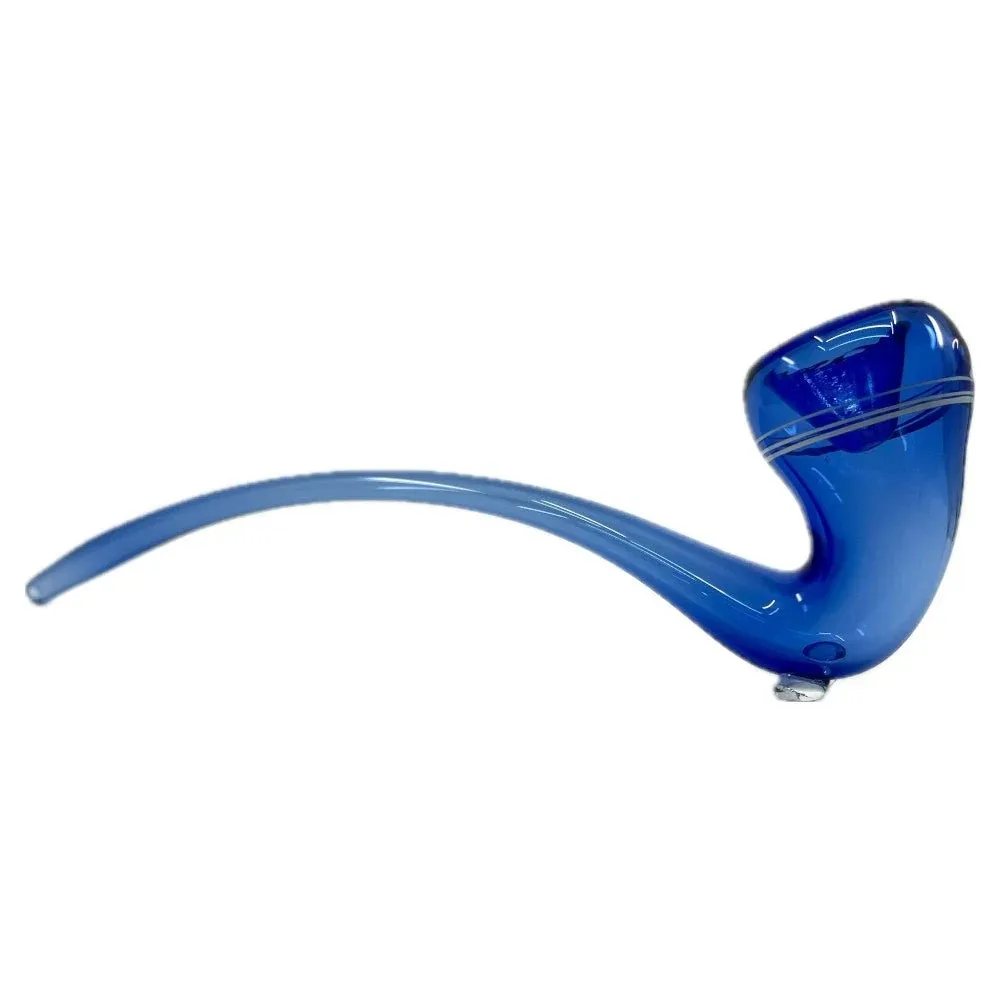 Wholesale blue glass sherlock pipe