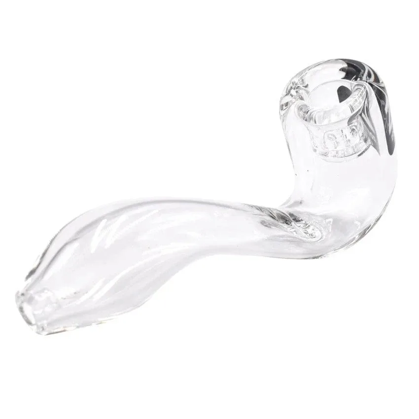 Wholesale clear borosilicate glass sherlock pipe