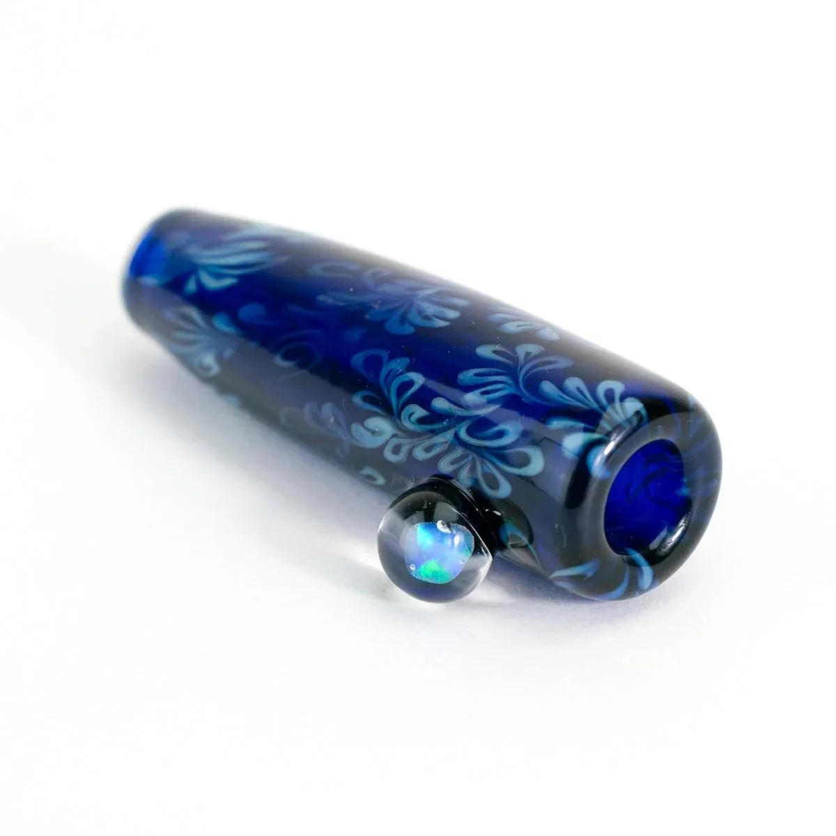 Teal glass chillum wholesale