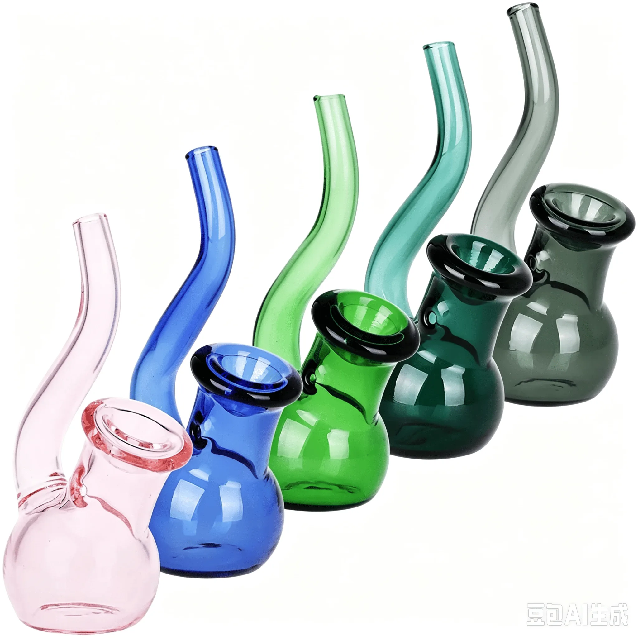 Wholesale multi-color glass sherlock pipe collection