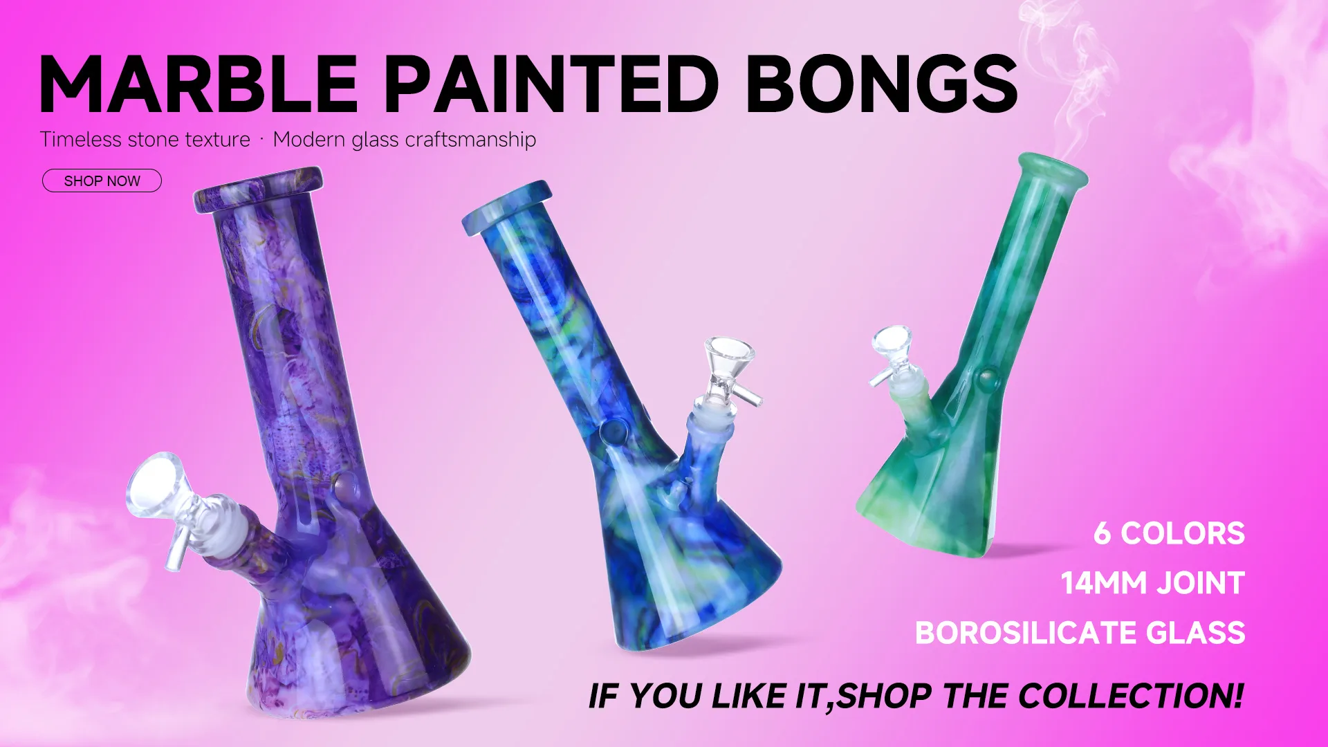 Painted Glass Bongs - New Arrival